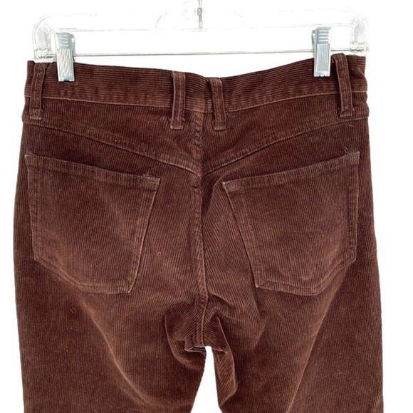 John Galt Womens Mid Rise Stretch‎ Corduroy Flared Bootcut Pants Brown Small - Picture 4 of 9